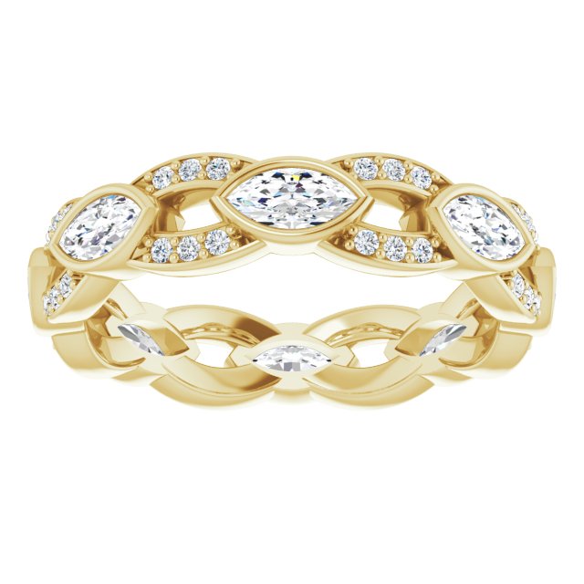 1.36 ct. Marquise & Round Diamond Eternity Band-VIRABYANI