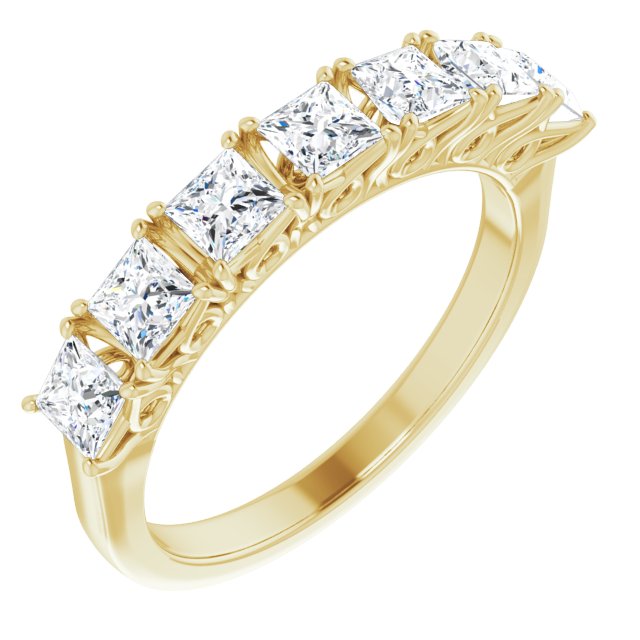 1.26 ct. Princess Cut Diamond Wedding Band-in 14K/18K White, Yellow, Rose Gold and Platinum - Christmas Jewelry Gift -VIRABYANI