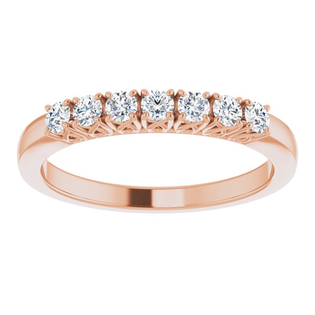 0.30 ct. Round Cut Diamond, Prong Set Wedding Band-in 14K/18K White, Yellow, Rose Gold and Platinum - Christmas Jewelry Gift -VIRABYANI