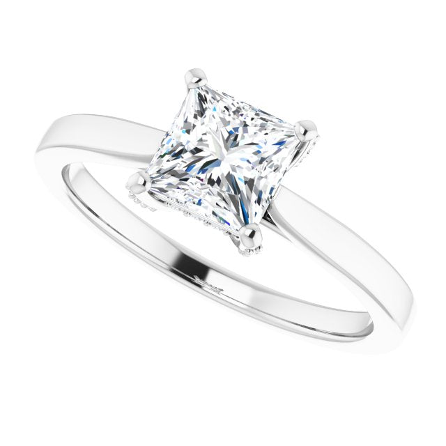 Eva Princess Diamond Solitaire Engagement Ring-VIRABYANI