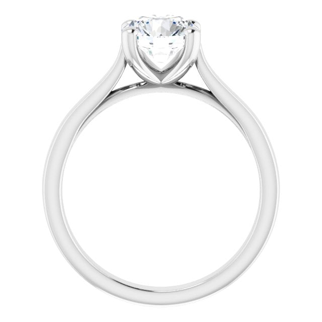 Serenity Round Diamond Solitaire Engagement Ring-VIRABYANI