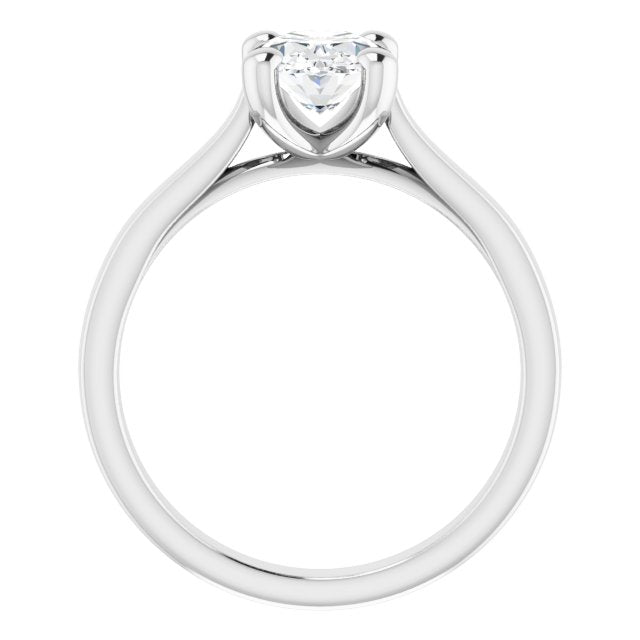 Serenity Oval Diamond Solitaire Engagement Ring-VIRABYANI