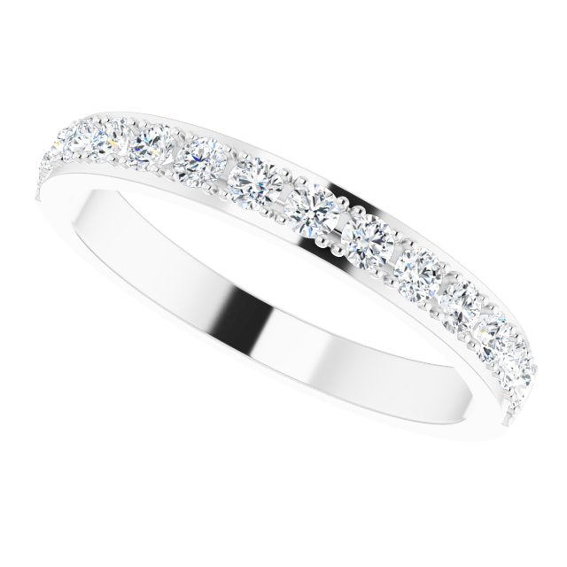 0.75 ct. Round Cut Diamond Wedding Band-VIRABYANI