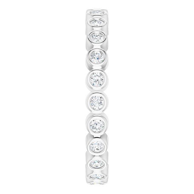 0.37 ct. Round Diamond Bezel Set Eternity Band-VIRABYANI