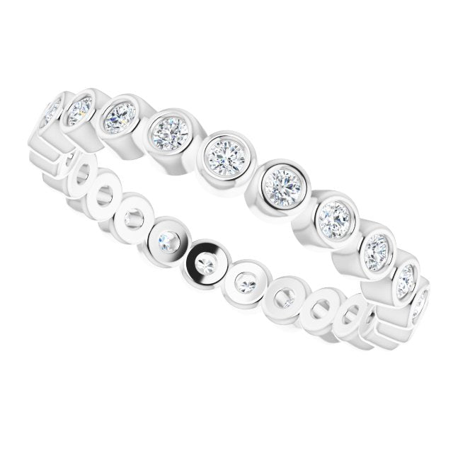 0.37 ct. Round Diamond Bezel Set Eternity Band-VIRABYANI