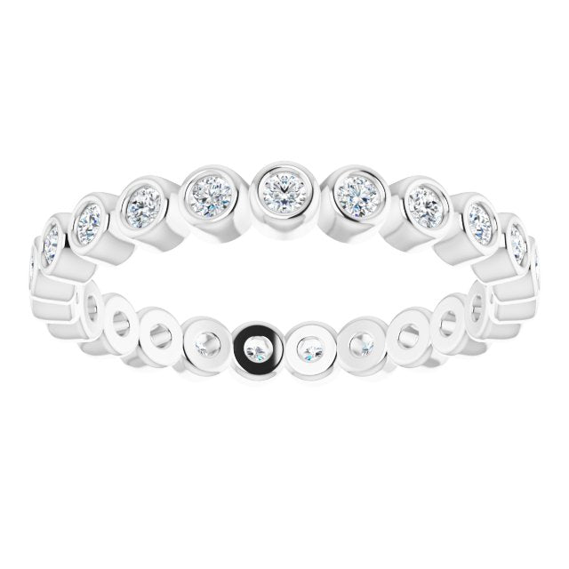 0.37 ct. Round Diamond Bezel Set Eternity Band-VIRABYANI
