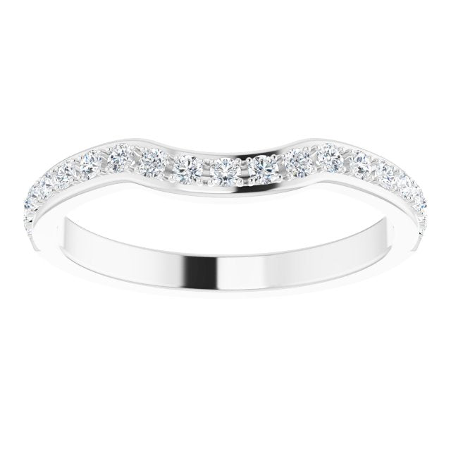 0.34 ct. Round Cut Diamond Curvy Wedding Band-in 14K/18K White, Yellow, Rose Gold and Platinum - Christmas Jewelry Gift -VIRABYANI