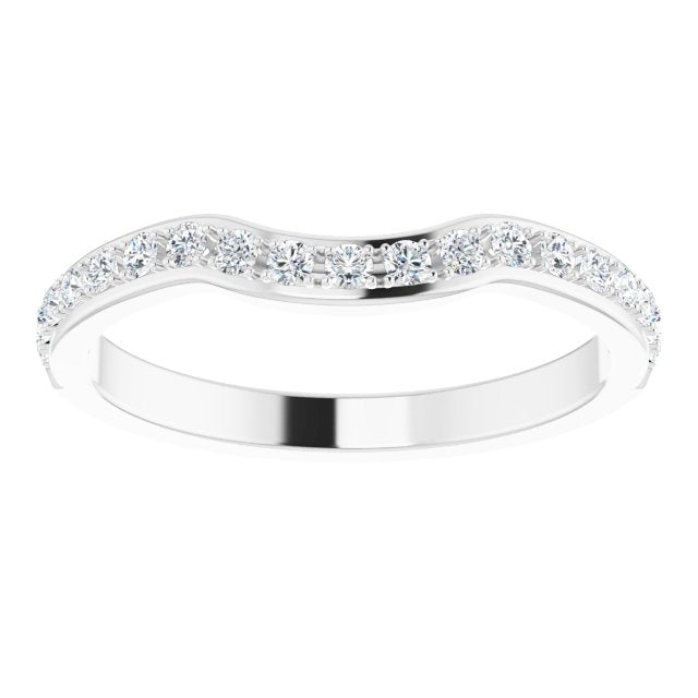 0.34 ct. Round Cut Diamond Wedding Band Stackable Curvy Ring-VIRABYANI