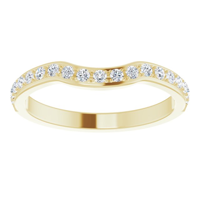 0.34 ct. Round Cut Diamond Wedding Band Stackable Curvy Ring-VIRABYANI