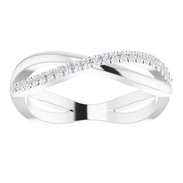 Infinity Design Diamond Wedding Band-in 14K/18K White, Yellow, Rose Gold and Platinum - Christmas Jewelry Gift -VIRABYANI