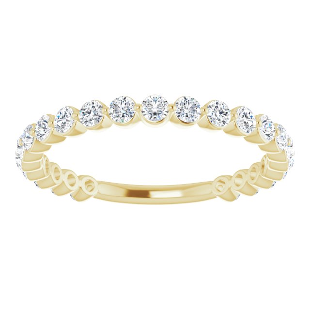 0.75 ct. Shared Prong Round Cut Diamond Wedding Band-VIRABYANI