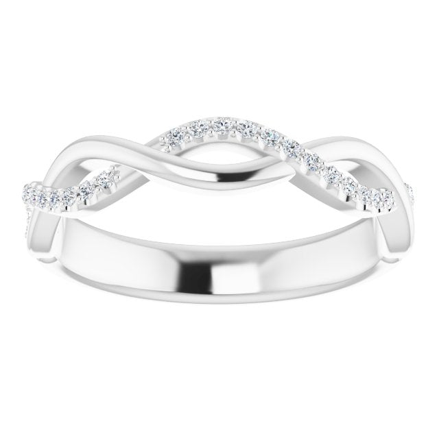 Infinity Design Diamond Wedding Band-in 14K/18K White, Yellow, Rose Gold and Platinum - Christmas Jewelry Gift -VIRABYANI