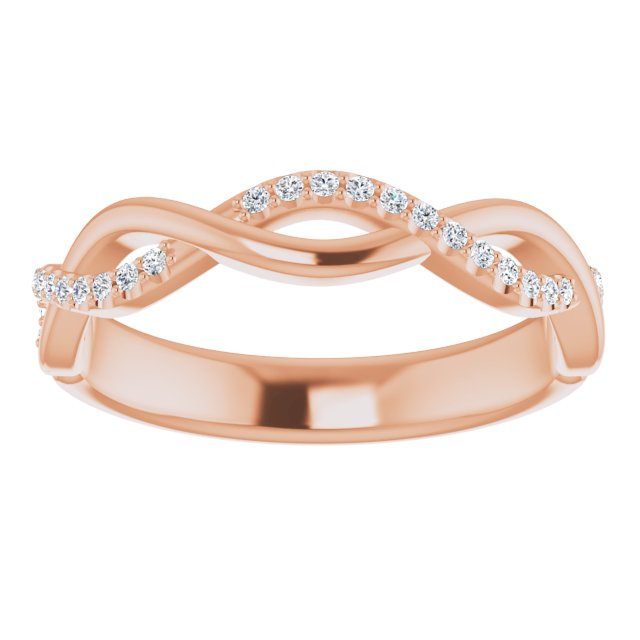 Infinity Design Round Diamond Wedding Band-VIRABYANI