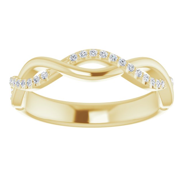 Infinity Design Round Diamond Wedding Band-VIRABYANI