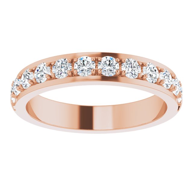 0.75 ct. Round Cut Diamond Wedding Band-VIRABYANI