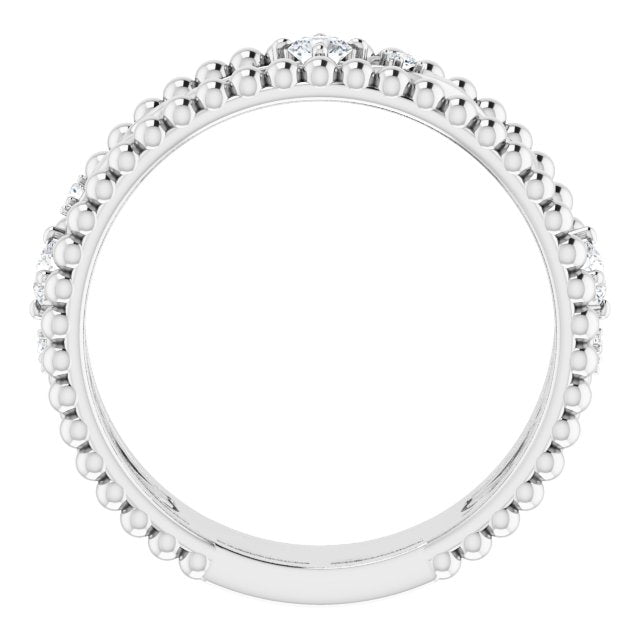 Filigree and Milgrain Accent Vintage Inspired Diamond Wedding Band-VIRABYANI