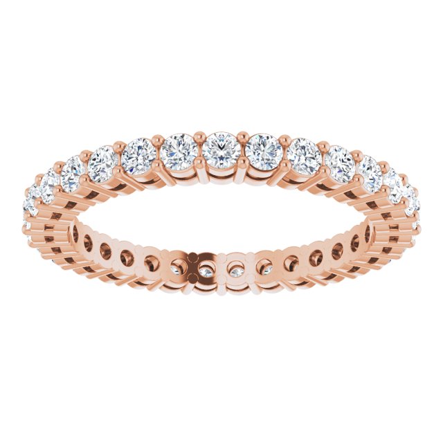 0.93 ct. Shared Prong Round Diamond Eternity Band-VIRABYANI