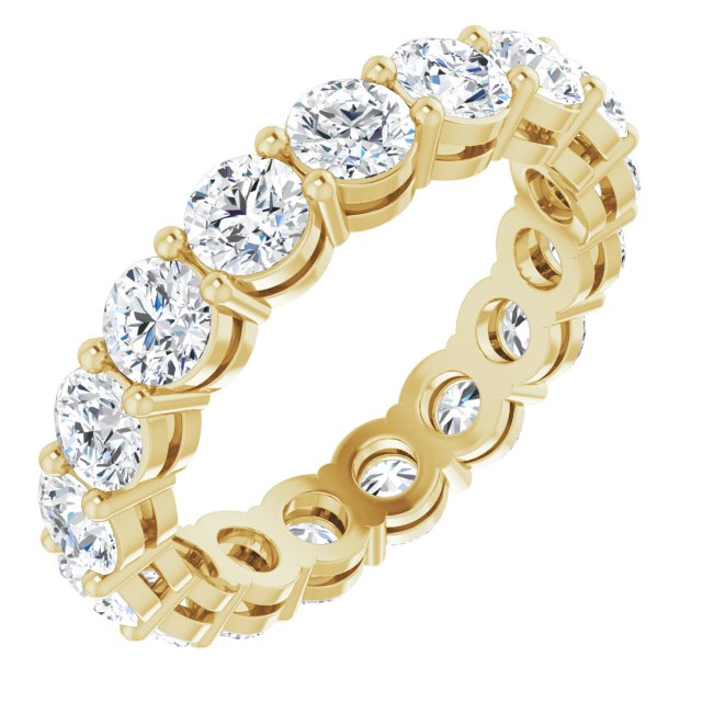 3.57 ct. Round Diamond Eternity Band-in 14K/18K White, Yellow, Rose Gold and Platinum - Christmas Jewelry Gift -VIRABYANI