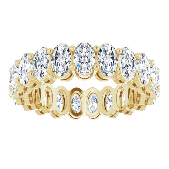 4.41 ct. Oval Diamond Eternity Band-VIRABYANI