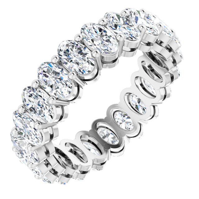 4.41 ct. Oval Diamond Eternity Band-VIRABYANI