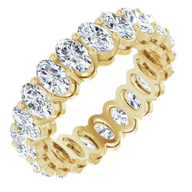4.41 ct. Oval Diamond Eternity Band-VIRABYANI