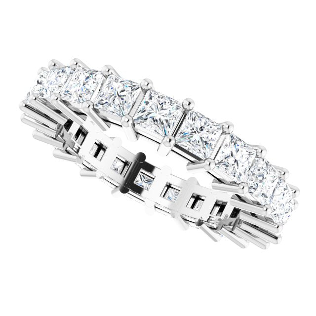 3.78 ct. Princess Diamond Eternity Band-VIRABYANI