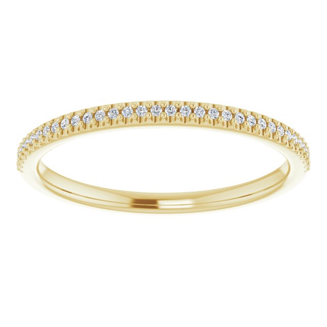 Delicate Stackable Diamond Wedding Band-VIRABYANI