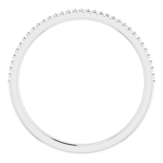 Delicate Stackable Diamond Wedding Band-VIRABYANI