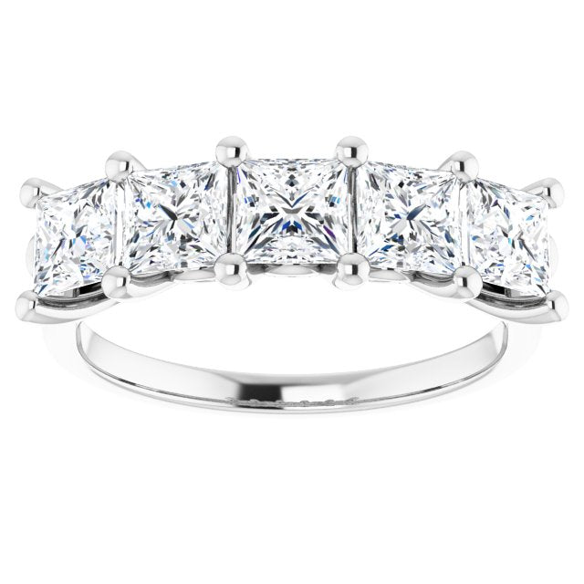 1.95 ct. Princess Cut Diamond Wedding Band-in 14K/18K White, Yellow, Rose Gold and Platinum - Christmas Jewelry Gift -VIRABYANI