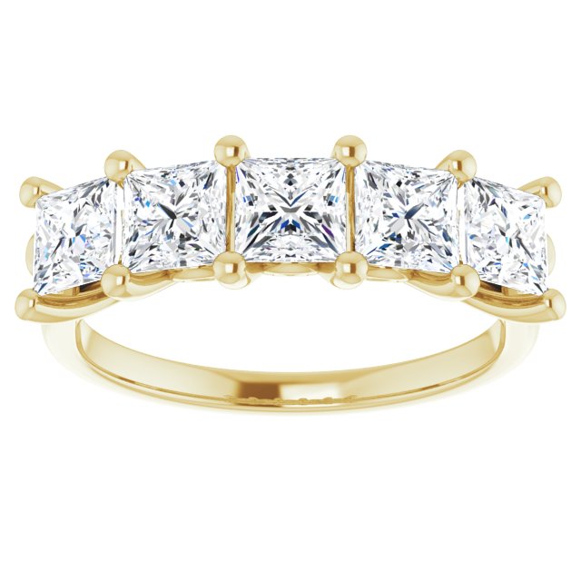1.95 ct. Princess Cut Diamond Wedding Band-in 14K/18K White, Yellow, Rose Gold and Platinum - Christmas Jewelry Gift -VIRABYANI