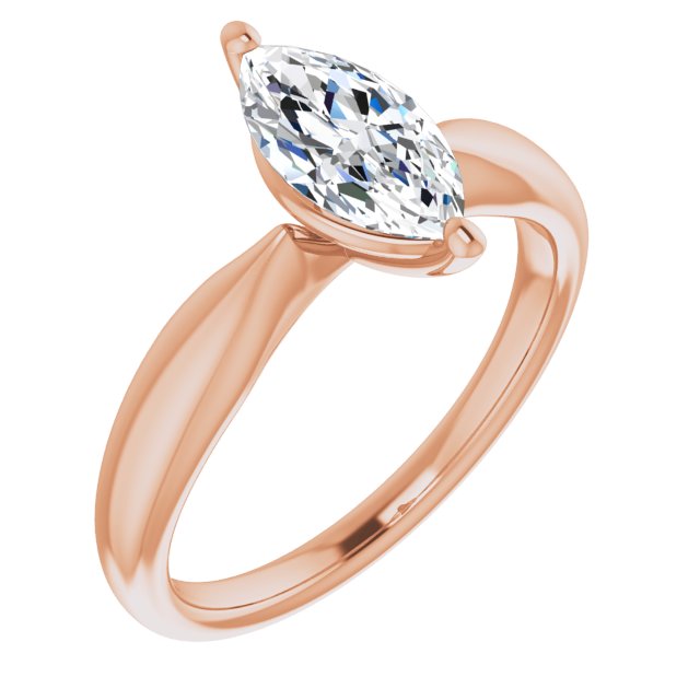 Marquise Diamond Solitaire Engagement Ring-VIRABYANI