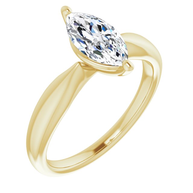 Marquise Diamond Solitaire Engagement Ring-VIRABYANI