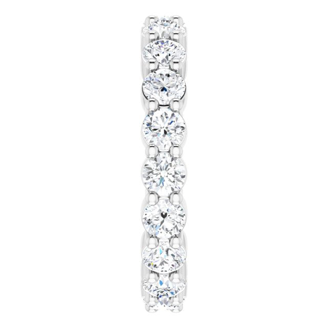 Anjolee Round Diamond Shared Prong Eternity Band-VIRABYANI