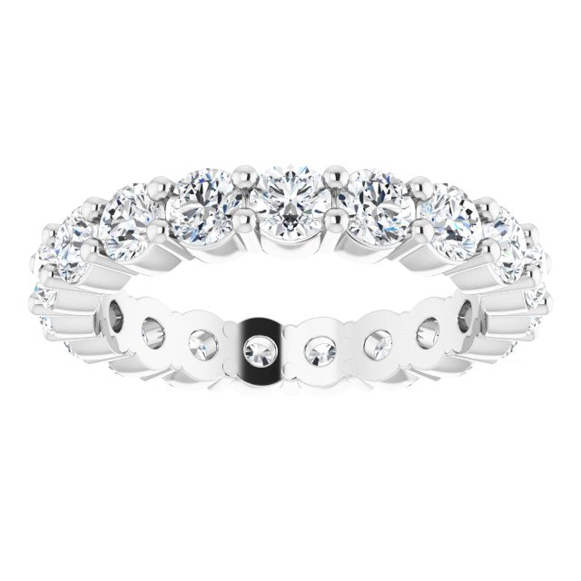 Anjolee Round Diamond Shared Prong Eternity Band-VIRABYANI