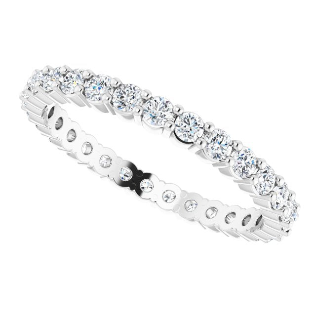 0.68 ct. Round Diamond Shared Prong Eternity Band-VIRABYANI
