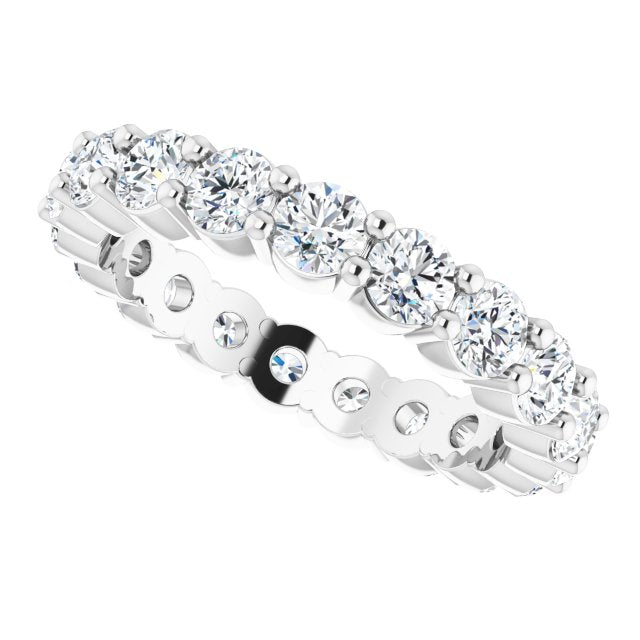 Anjolee Round Diamond Shared Prong Eternity Band-VIRABYANI