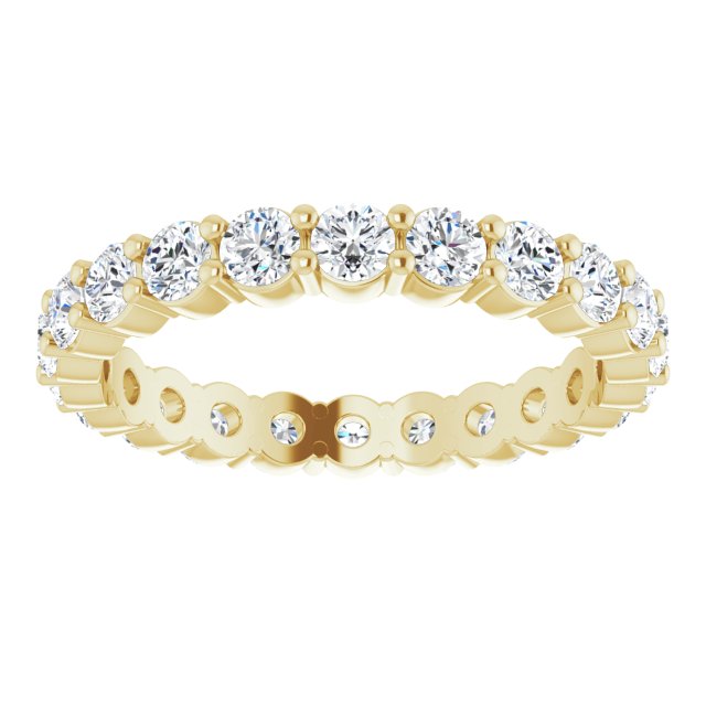 1.50 ct. Round Diamond Eternity Band-in 14K/18K White, Yellow, Rose Gold and Platinum - Christmas Jewelry Gift -VIRABYANI