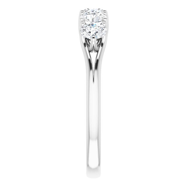 1.00 ct. Round Cut Diamond Wedding Band 5 Stone Anniversary Ring-VIRABYANI