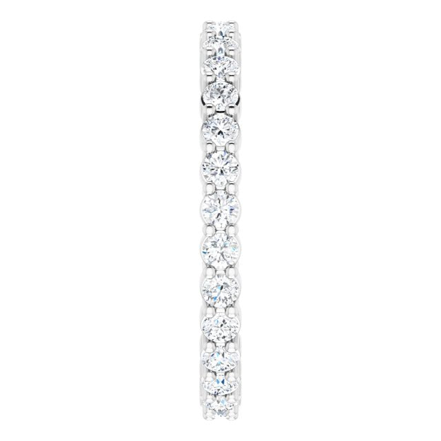 0.68 ct. Round Diamond Shared Prong Eternity Band-VIRABYANI