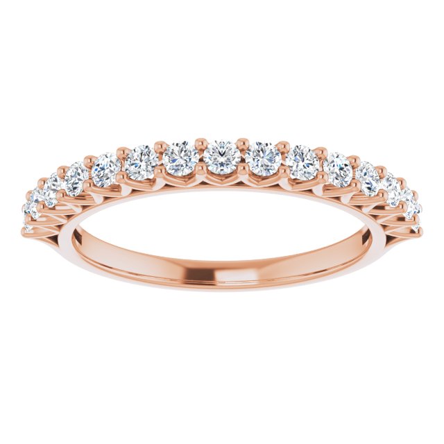 0.45 ct. Round Cut Diamond, V Shape Setting Wedding Band-in 14K/18K White, Yellow, Rose Gold and Platinum - Christmas Jewelry Gift -VIRABYANI