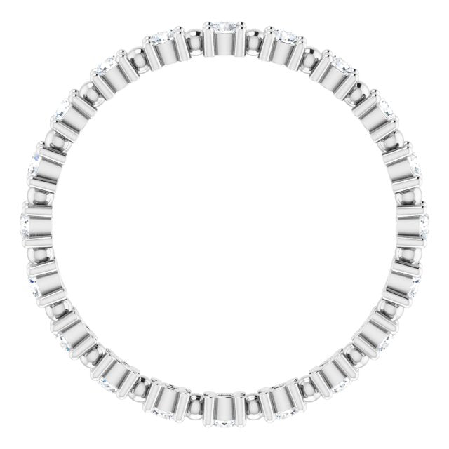 0.37 ct. Round Diamond Stackable Eternity Band-in 14K/18K White, Yellow, Rose Gold and Platinum - Christmas Jewelry Gift -VIRABYANI