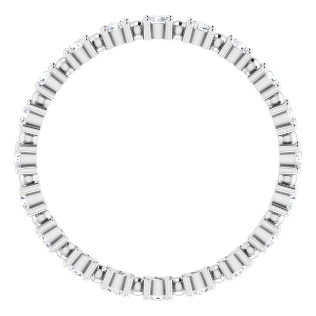 0.37 ct. Round Diamond Stackable Eternity Band-VIRABYANI