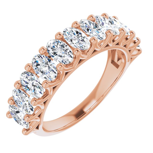 2.31 ct. Oval Cut Diamond Wedding Band-VIRABYANI