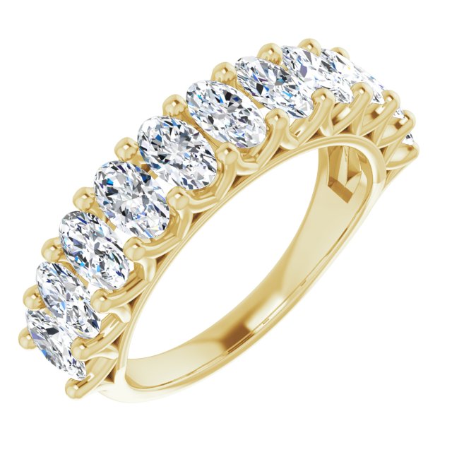 2.31 ct. Oval Cut Diamond Wedding Band-VIRABYANI