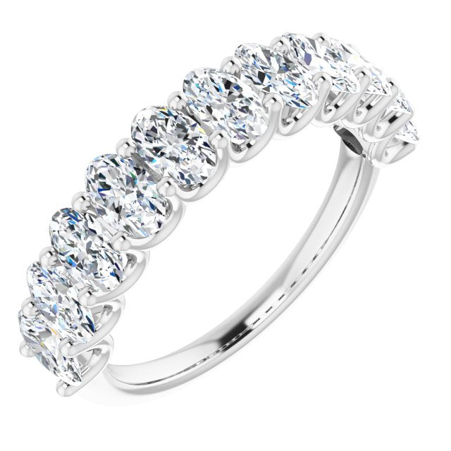 2.31 ct. Oval Cut Diamond Wedding Band-VIRABYANI