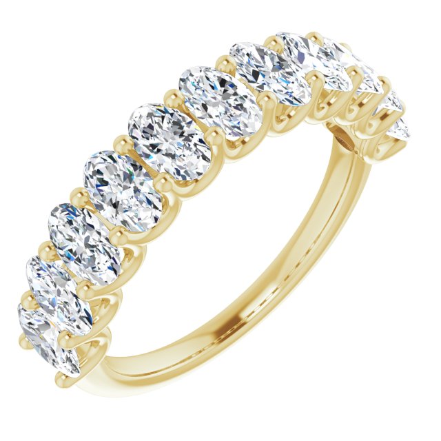 2.31 ct. Oval Cut Diamond Wedding Band-VIRABYANI