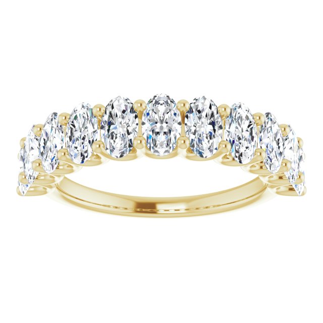 2.31 ct. Oval Cut Diamond Wedding Band-VIRABYANI