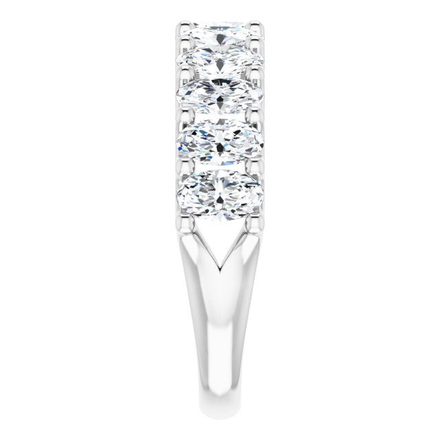 2.31 ct. Oval Cut Diamond Wedding Band-VIRABYANI