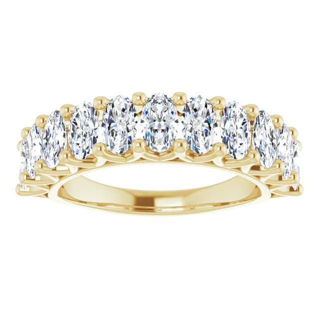 2.31 ct. Oval Cut Diamond Wedding Band-VIRABYANI
