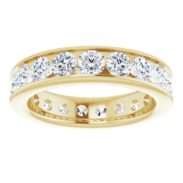 3.23 ct. Round Diamond Channel Set Eternity Band-VIRABYANI